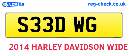 S33DWG are the vehicle registration plates.