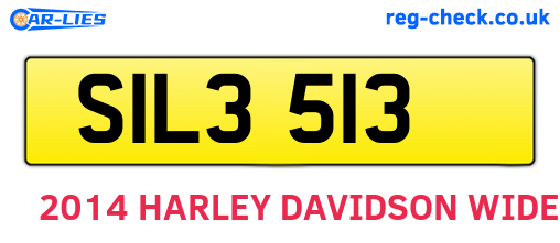 SIL3513 are the vehicle registration plates.
