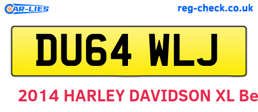 DU64WLJ are the vehicle registration plates.