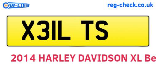 X31LTS are the vehicle registration plates.