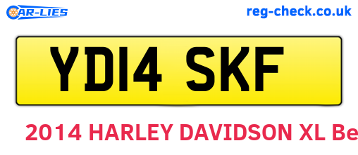 YD14SKF are the vehicle registration plates.