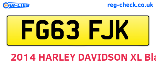 FG63FJK are the vehicle registration plates.