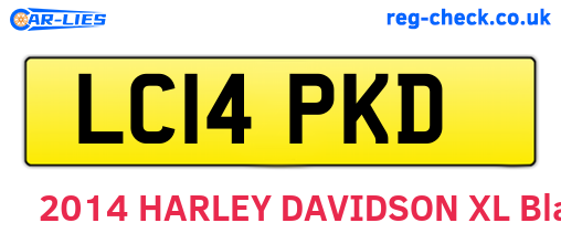 LC14PKD are the vehicle registration plates.