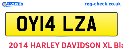 OY14LZA are the vehicle registration plates.