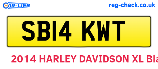 SB14KWT are the vehicle registration plates.