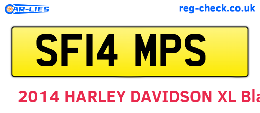 SF14MPS are the vehicle registration plates.