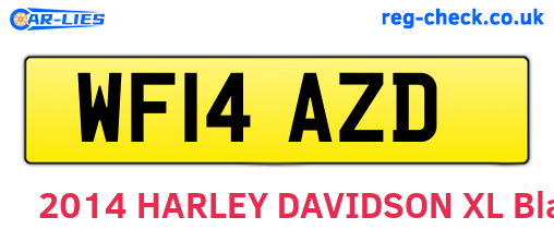 WF14AZD are the vehicle registration plates.