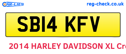 SB14KFV are the vehicle registration plates.