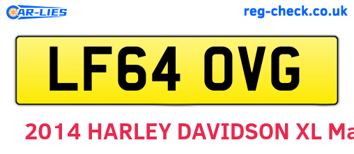 LF64OVG are the vehicle registration plates.