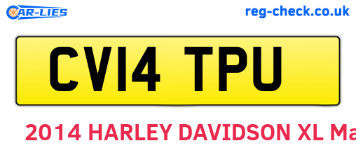 CV14TPU are the vehicle registration plates.