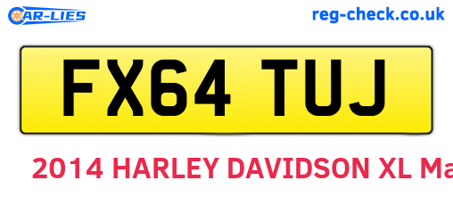 FX64TUJ are the vehicle registration plates.