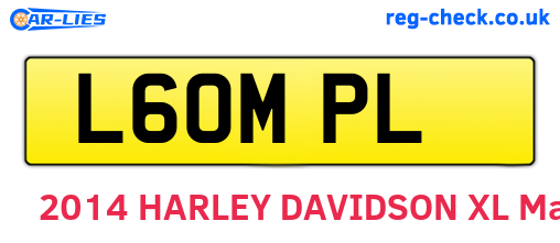 L60MPL are the vehicle registration plates.