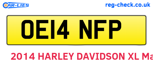 OE14NFP are the vehicle registration plates.