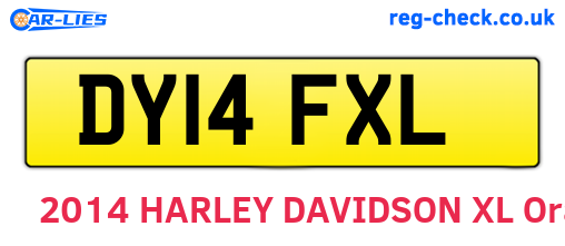 DY14FXL are the vehicle registration plates.