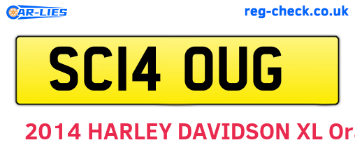 SC14OUG are the vehicle registration plates.