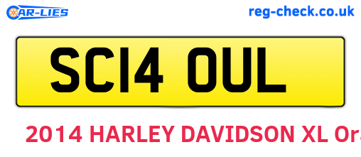 SC14OUL are the vehicle registration plates.