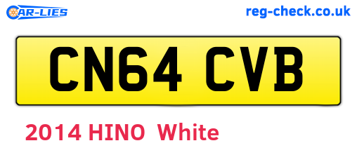CN64CVB are the vehicle registration plates.