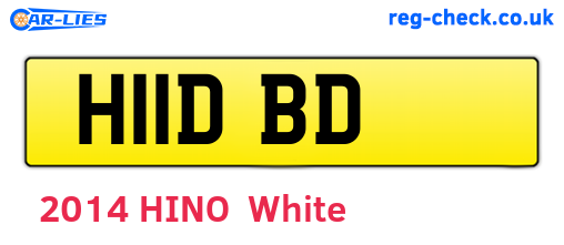 H11DBD are the vehicle registration plates.
