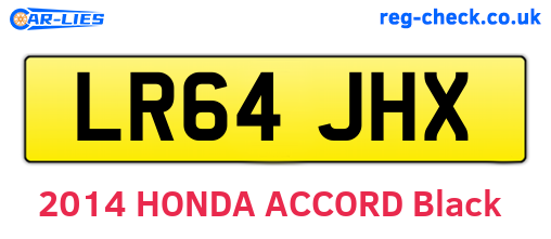 LR64JHX are the vehicle registration plates.