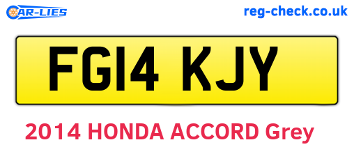 FG14KJY are the vehicle registration plates.