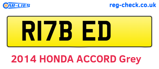 R17BED are the vehicle registration plates.