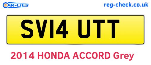 SV14UTT are the vehicle registration plates.