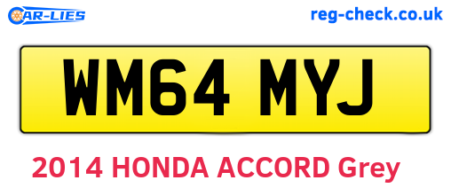 WM64MYJ are the vehicle registration plates.