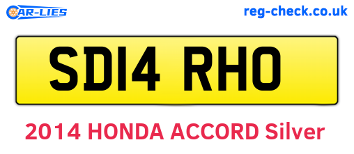 SD14RHO are the vehicle registration plates.