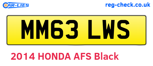 MM63LWS are the vehicle registration plates.