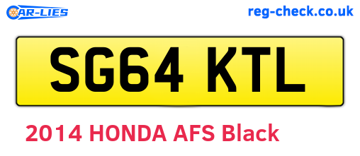 SG64KTL are the vehicle registration plates.