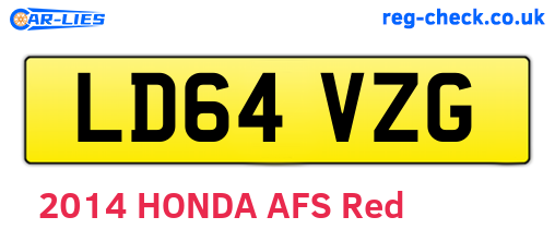 LD64VZG are the vehicle registration plates.