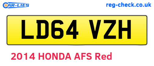 LD64VZH are the vehicle registration plates.