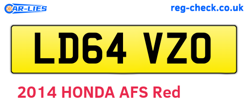 LD64VZO are the vehicle registration plates.