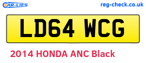 LD64WCG are the vehicle registration plates.
