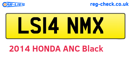 LS14NMX are the vehicle registration plates.