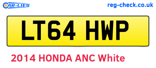 LT64HWP are the vehicle registration plates.