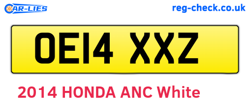 OE14XXZ are the vehicle registration plates.