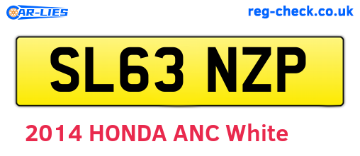 SL63NZP are the vehicle registration plates.