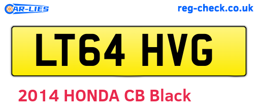 LT64HVG are the vehicle registration plates.