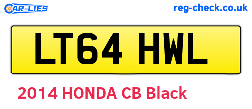 LT64HWL are the vehicle registration plates.