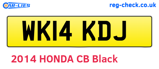 WK14KDJ are the vehicle registration plates.
