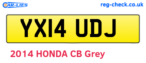 YX14UDJ are the vehicle registration plates.