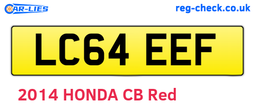 LC64EEF are the vehicle registration plates.