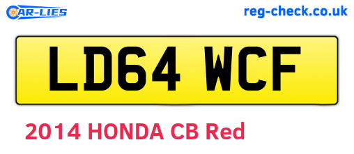 LD64WCF are the vehicle registration plates.