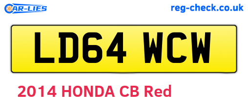 LD64WCW are the vehicle registration plates.