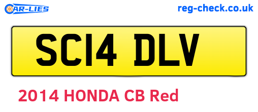 SC14DLV are the vehicle registration plates.