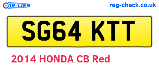SG64KTT are the vehicle registration plates.