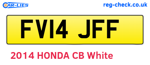 FV14JFF are the vehicle registration plates.