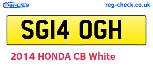 SG14OGH are the vehicle registration plates.