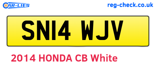 SN14WJV are the vehicle registration plates.